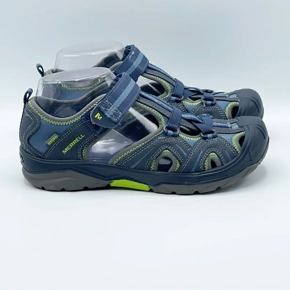 Merrell Hydro Sandal Navy/Green waterproof sandals - Boys size 5 - MY53375